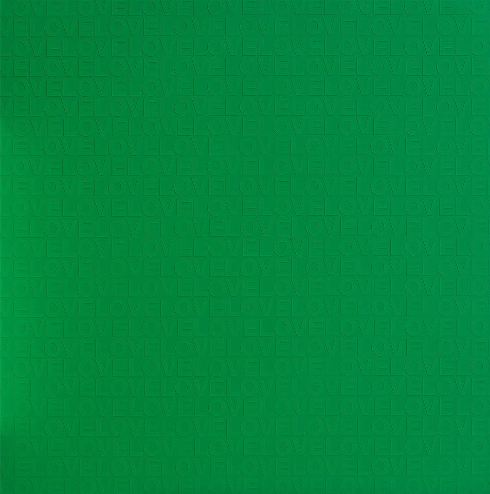 GREEN IN LOVE #2, 2009 Acrylic on canvas 150 x 150cm